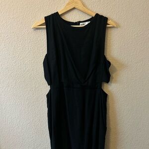 Elodie Black side cutout dress